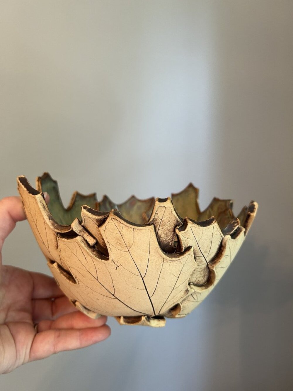 2007 Maple Leaf Ceramic Bowl By In the Potters Hand - Signed Ragan